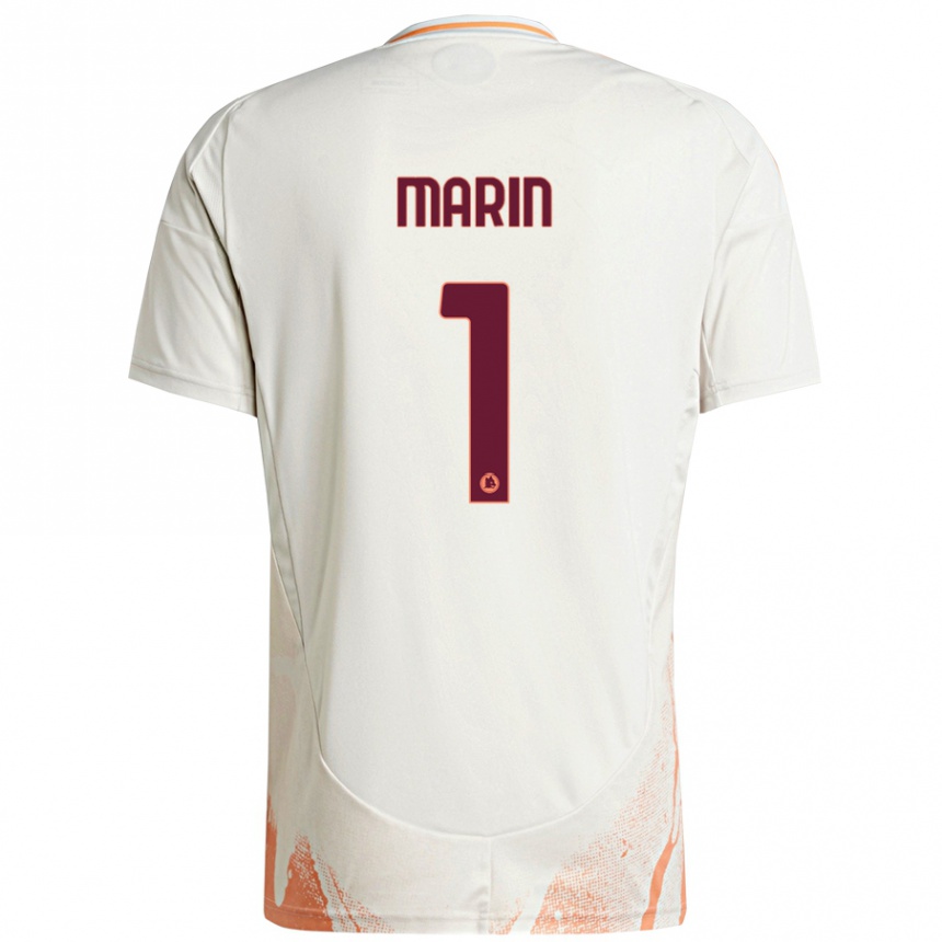 Niño Fútbol Camiseta Renato Marin #1 Crema Blanco Naranja 2ª Equipación 2024/25