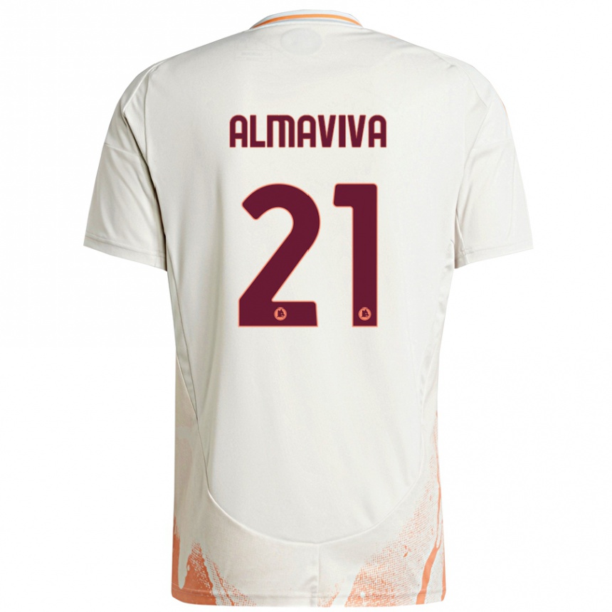 Niño Fútbol Camiseta Mattia Almaviva #21 Crema Blanco Naranja 2ª Equipación 2024/25