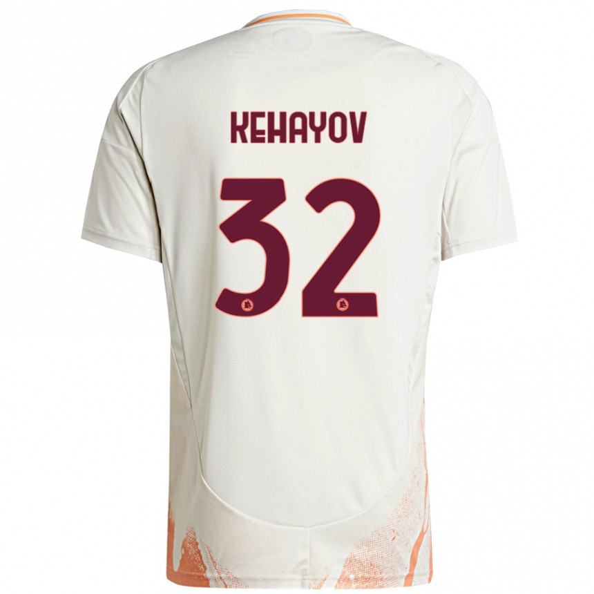 Niño Fútbol Camiseta Atanas Kehayov #32 Crema Blanco Naranja 2ª Equipación 2024/25