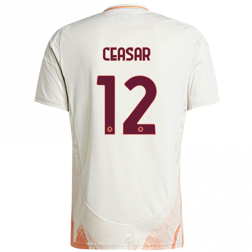 Niño Fútbol Camiseta Camelia Ceasar #12 Crema Blanco Naranja 2ª Equipación 2024/25