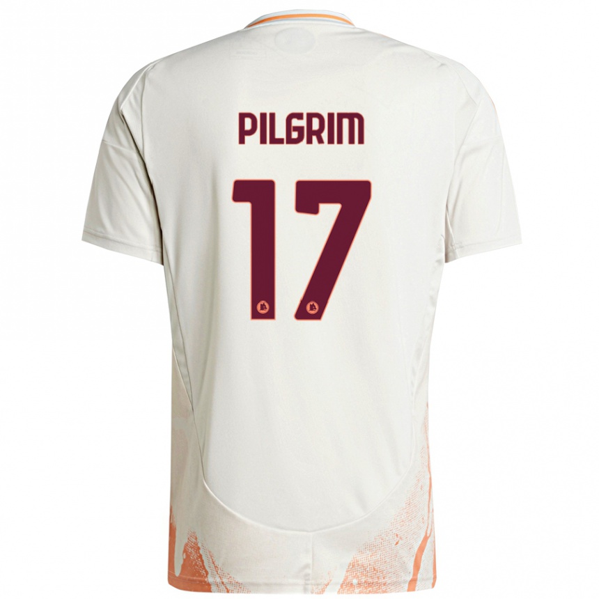 Niño Fútbol Camiseta Alayah Pilgrim #17 Crema Blanco Naranja 2ª Equipación 2024/25