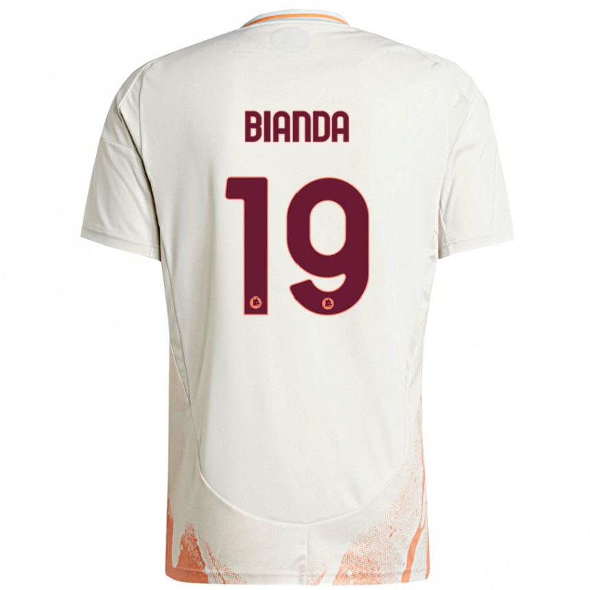 Niño Fútbol Camiseta William Bianda #19 Crema Blanco Naranja 2ª Equipación 2024/25