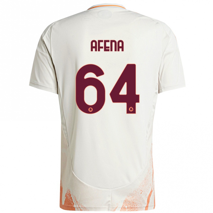 Niño Fútbol Camiseta Felix Afena-Gyan #64 Crema Blanco Naranja 2ª Equipación 2024/25