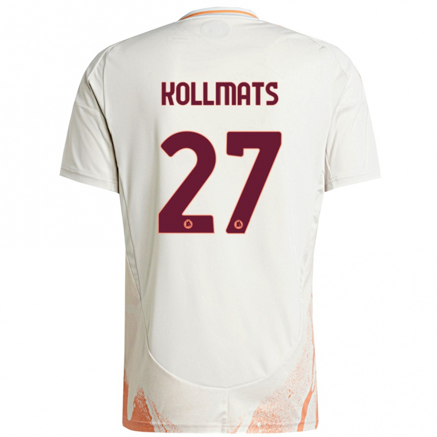 Niño Fútbol Camiseta Beata Kollmats #27 Crema Blanco Naranja 2ª Equipación 2024/25