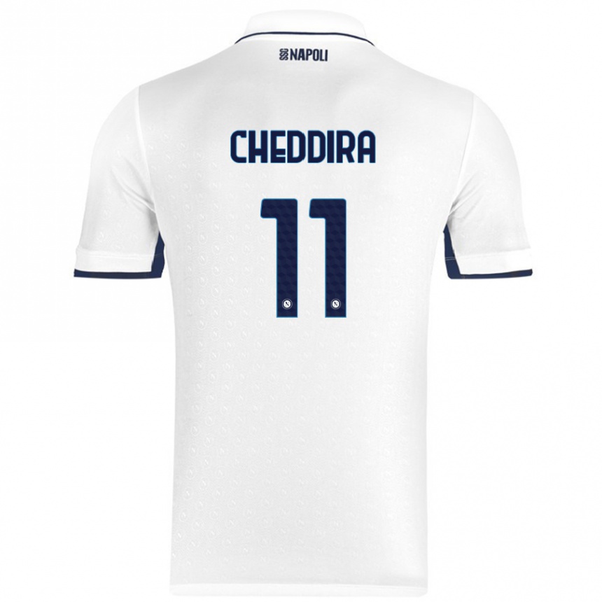 Niño Fútbol Camiseta Walid Cheddira #11 Blanco Azul Real 2ª Equipación 2024/25