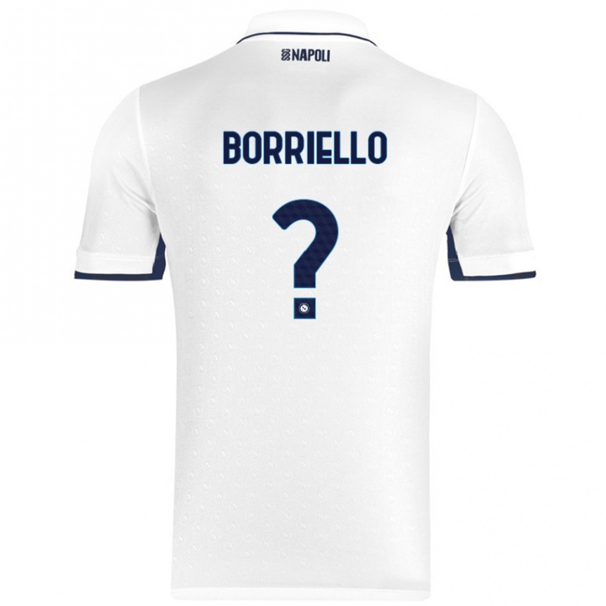 Niño Fútbol Camiseta Salvatore Borriello #0 Blanco Azul Real 2ª Equipación 2024/25