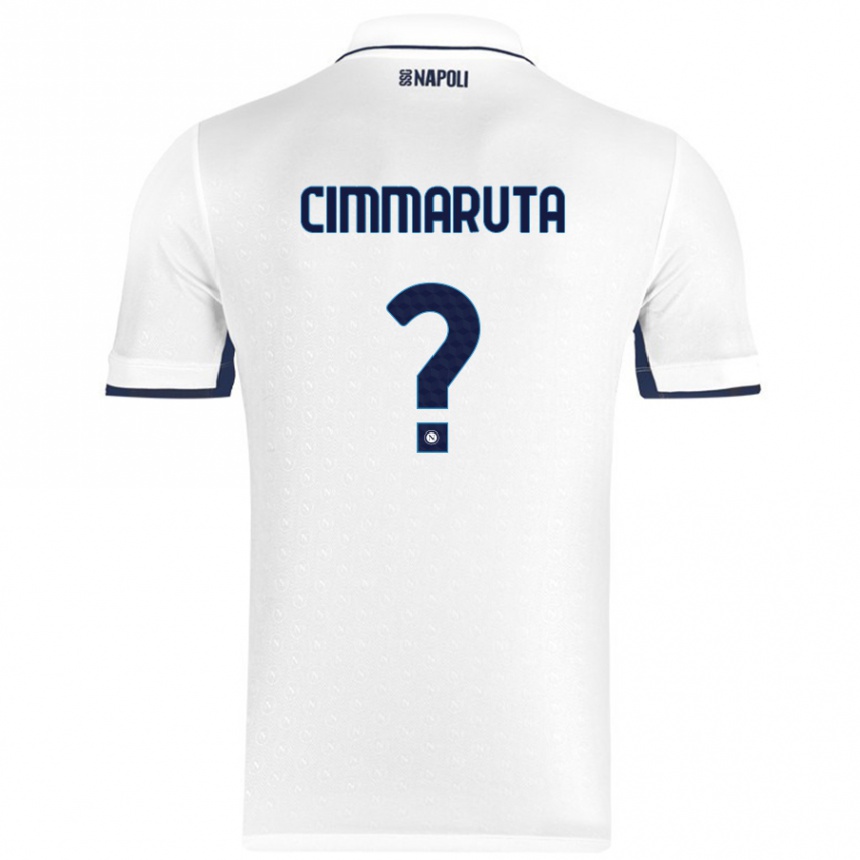 Niño Fútbol Camiseta Antonio Cimmaruta #0 Blanco Azul Real 2ª Equipación 2024/25