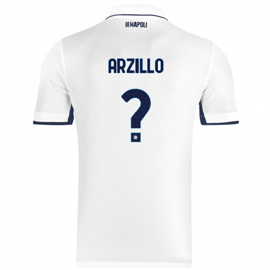 Niño Fútbol Camiseta Antonino Arzillo #0 Blanco Azul Real 2ª Equipación 2024/25