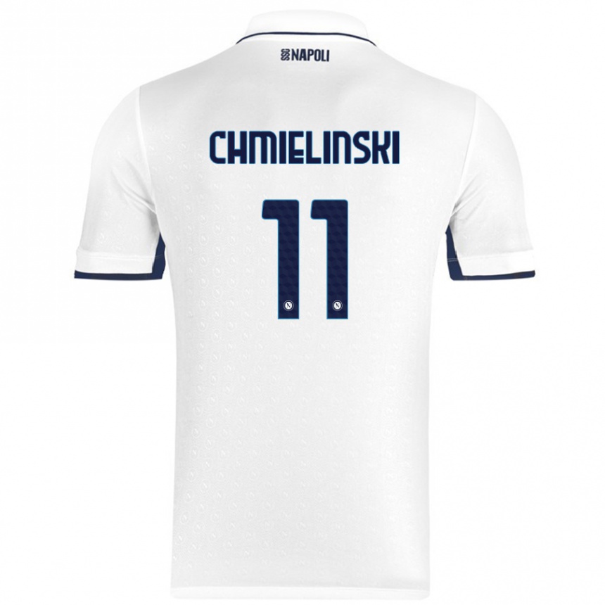 Niño Fútbol Camiseta Gina Chmielinski #11 Blanco Azul Real 2ª Equipación 2024/25