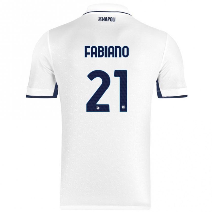 Niño Fútbol Camiseta Francesca Fabiano #21 Blanco Azul Real 2ª Equipación 2024/25