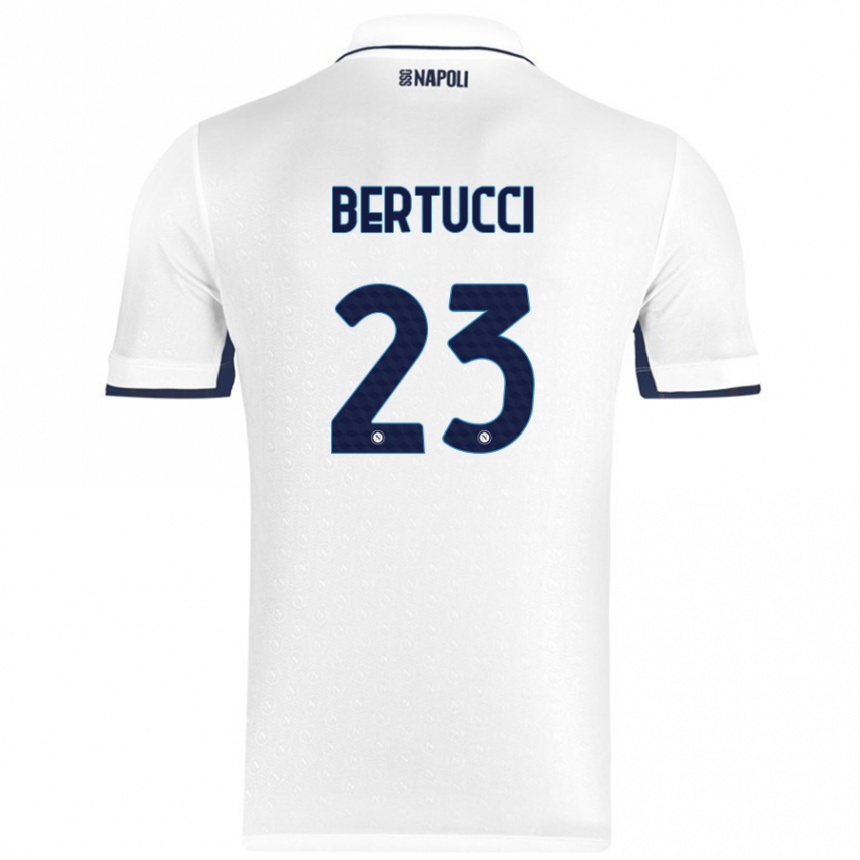 Niño Fútbol Camiseta Sofia Bertucci #23 Blanco Azul Real 2ª Equipación 2024/25