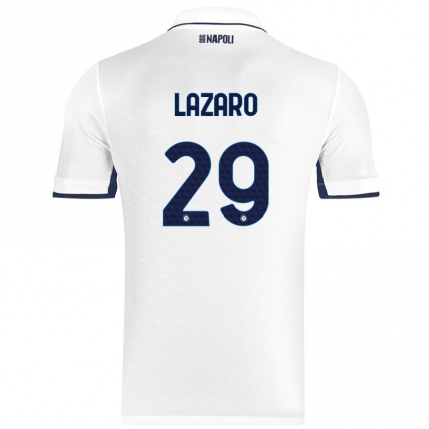 Niño Fútbol Camiseta Paloma Lázaro #29 Blanco Azul Real 2ª Equipación 2024/25