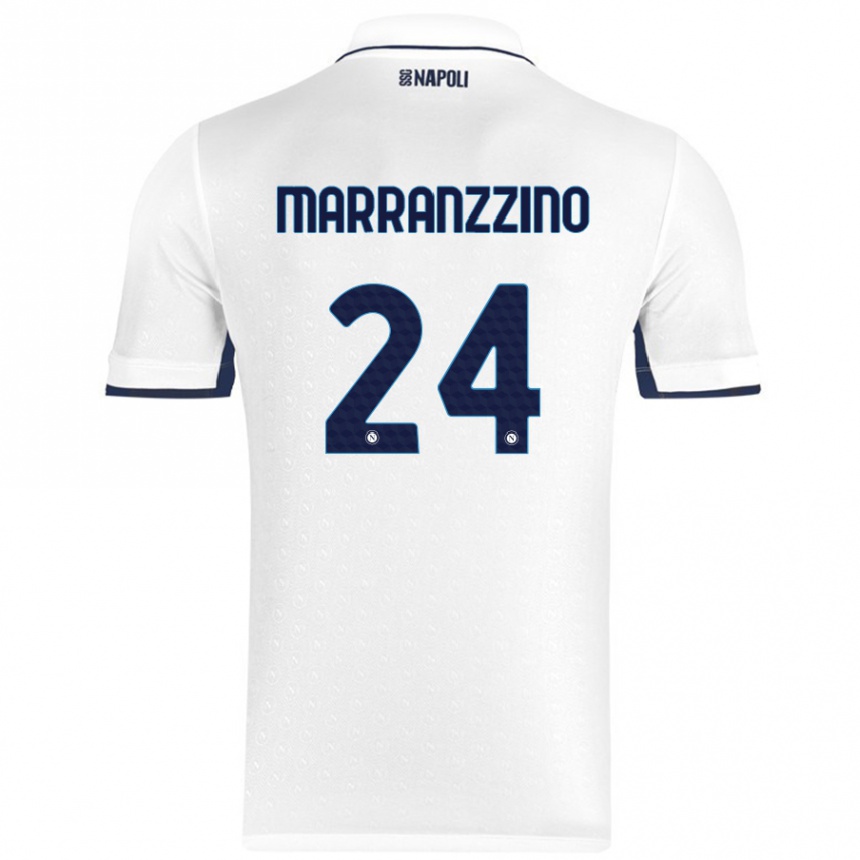 Niño Fútbol Camiseta Pasquale Marranzzino #24 Blanco Azul Real 2ª Equipación 2024/25