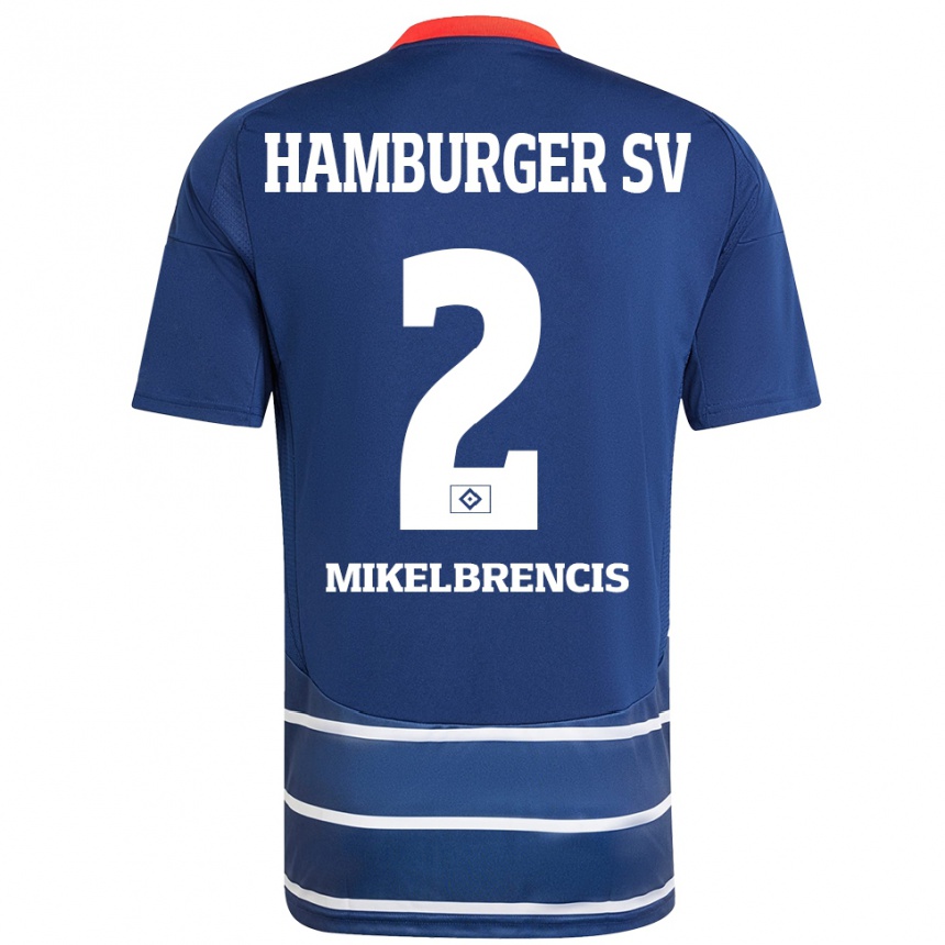 Niño Fútbol Camiseta William Mikelbrencis #2 Azul Oscuro 2ª Equipación 2024/25