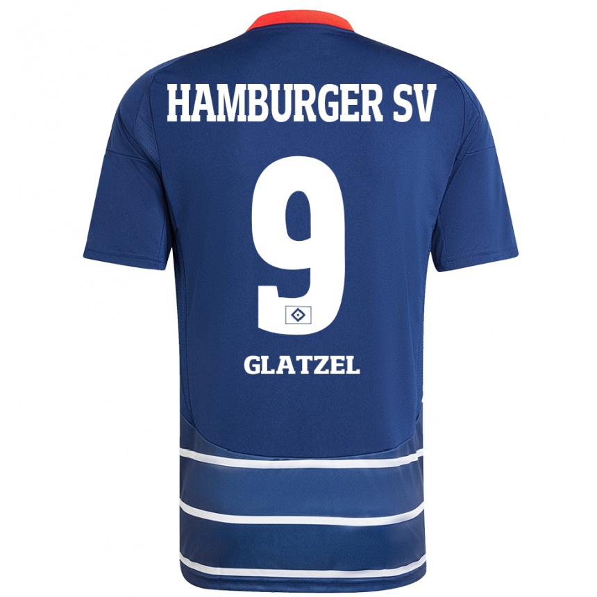 Niño Fútbol Camiseta Robert Glatzel #9 Azul Oscuro 2ª Equipación 2024/25