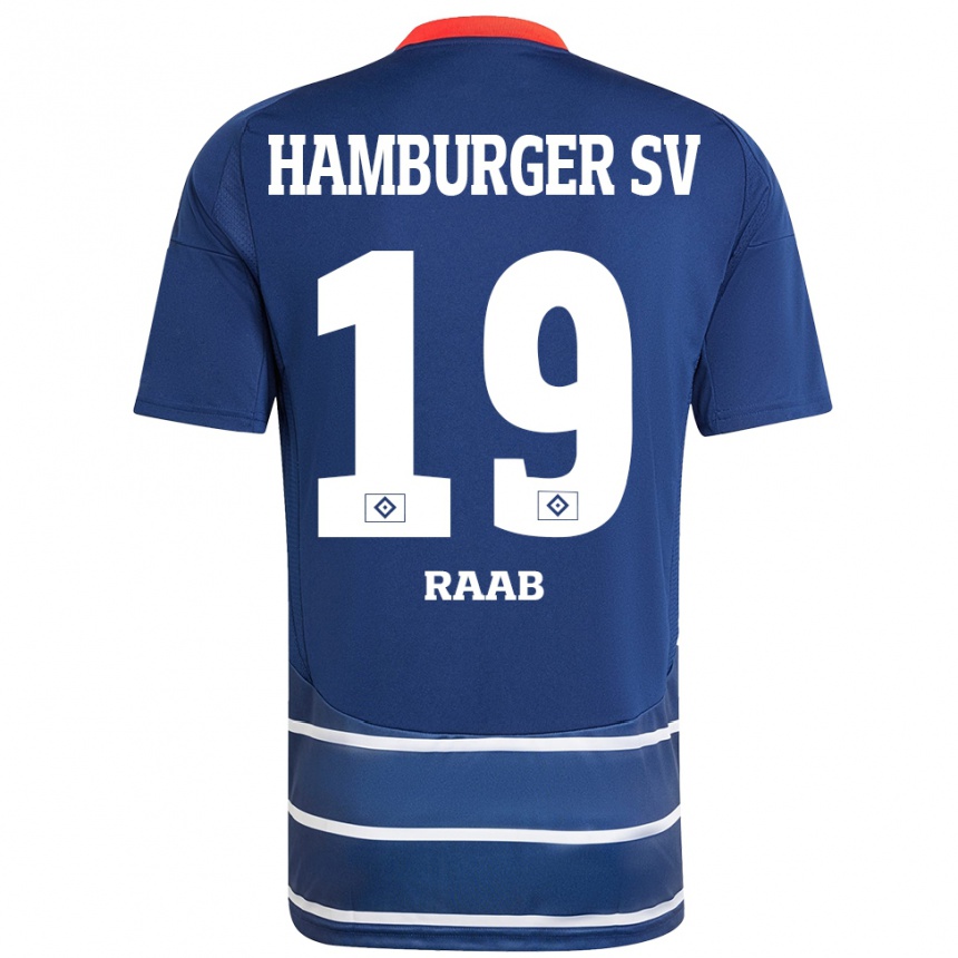 Niño Fútbol Camiseta Matheo Raab #19 Azul Oscuro 2ª Equipación 2024/25