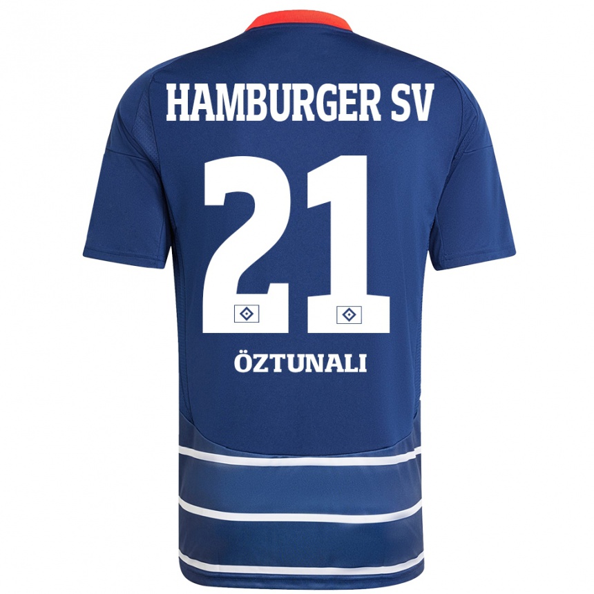 Niño Fútbol Camiseta Levin Öztunali #21 Azul Oscuro 2ª Equipación 2024/25