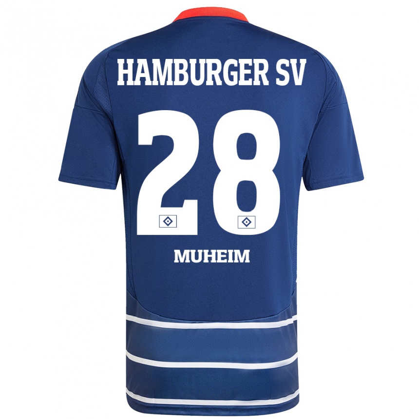 Niño Fútbol Camiseta Miro Muheim #28 Azul Oscuro 2ª Equipación 2024/25