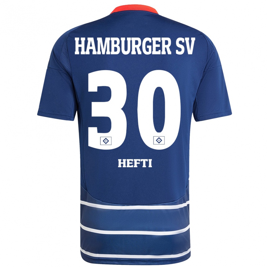 Niño Fútbol Camiseta Silvan Hefti #30 Azul Oscuro 2ª Equipación 2024/25