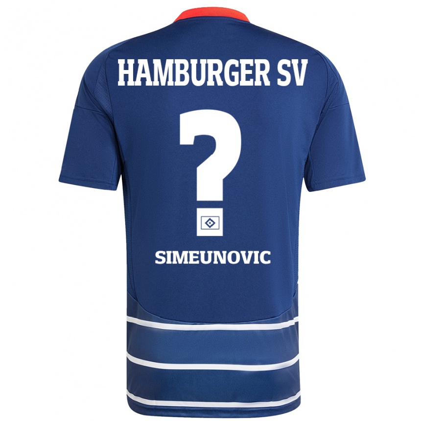 Niño Fútbol Camiseta Denis Simeunovic #0 Azul Oscuro 2ª Equipación 2024/25