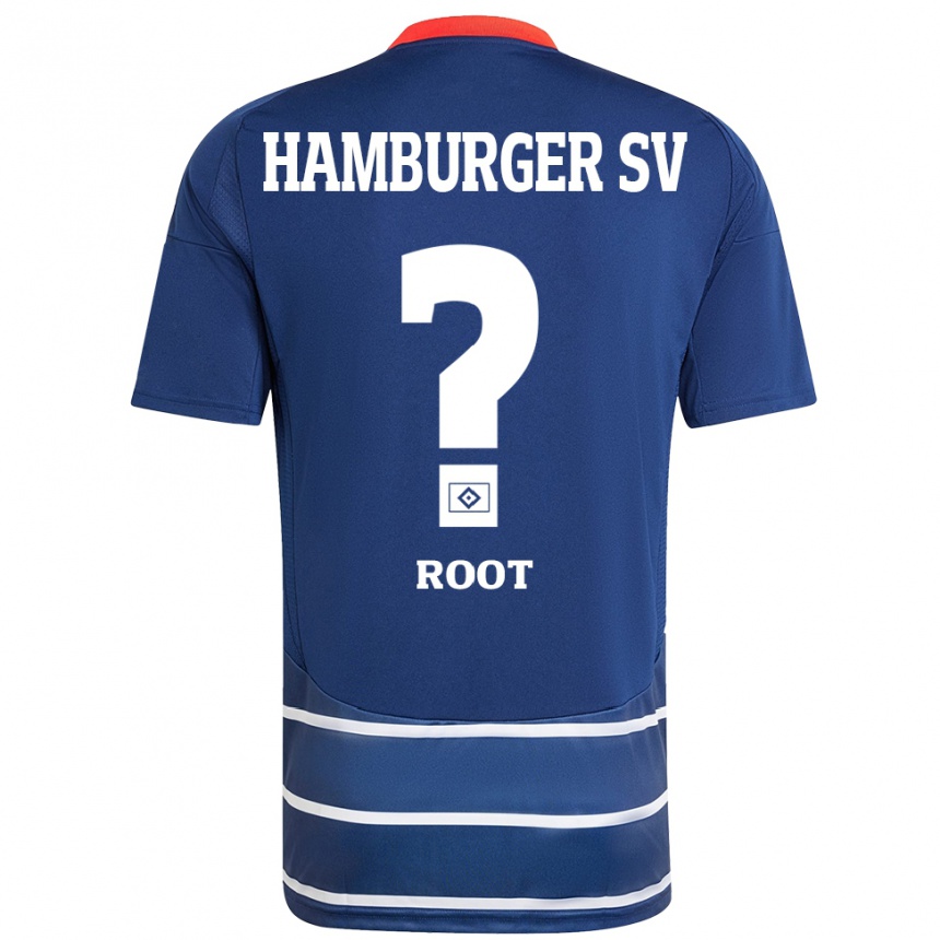 Niño Fútbol Camiseta Andreas Root #0 Azul Oscuro 2ª Equipación 2024/25