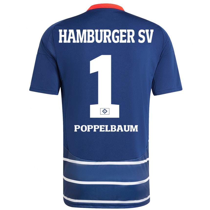 Niño Fútbol Camiseta Colin Poppelbaum #1 Azul Oscuro 2ª Equipación 2024/25