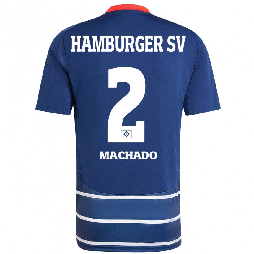 Niño Fútbol Camiseta Kilian Hölscher Machado #2 Azul Oscuro 2ª Equipación 2024/25