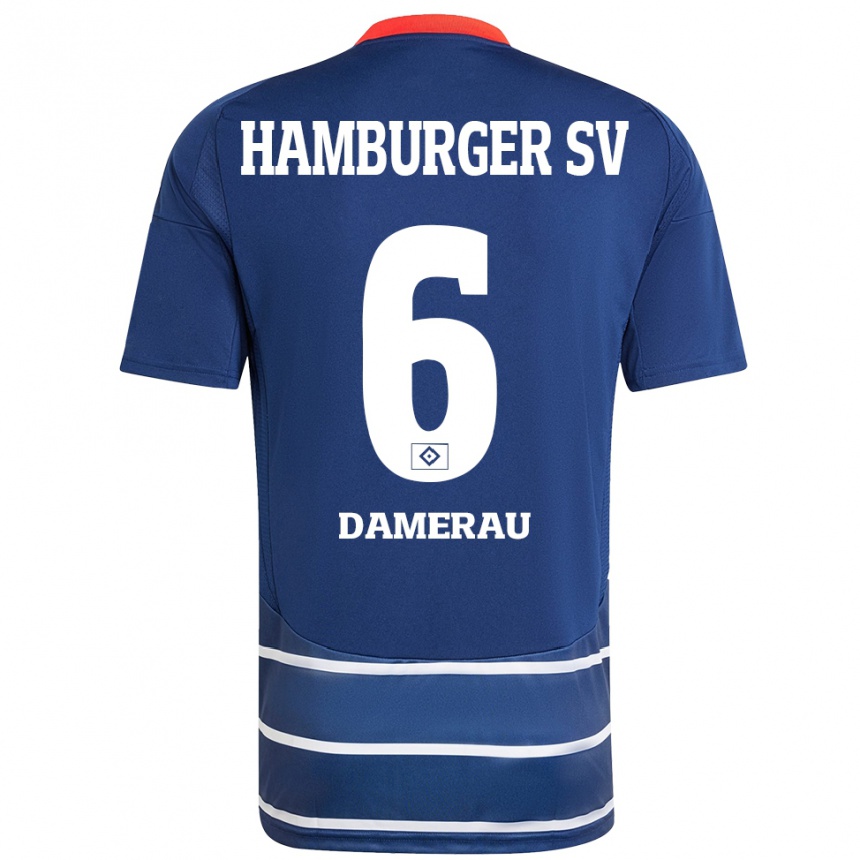 Niño Fútbol Camiseta Alexander Werner Damerau #6 Azul Oscuro 2ª Equipación 2024/25