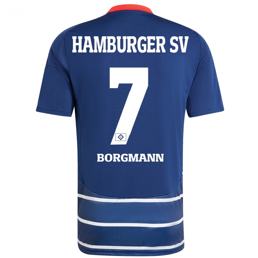 Niño Fútbol Camiseta Marcus Borgmann #7 Azul Oscuro 2ª Equipación 2024/25