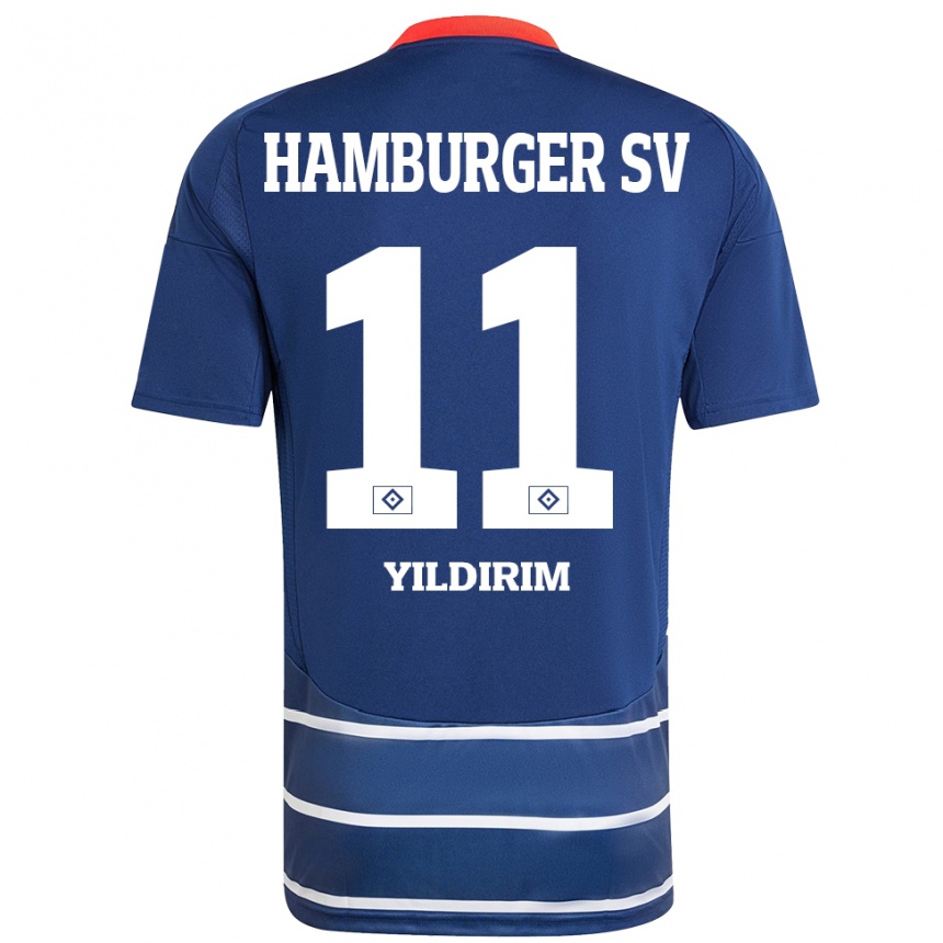 Niño Fútbol Camiseta Mehmet Yildirim #11 Azul Oscuro 2ª Equipación 2024/25