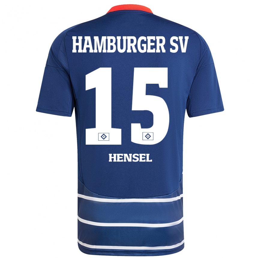 Niño Fútbol Camiseta Janoah Hensel #15 Azul Oscuro 2ª Equipación 2024/25