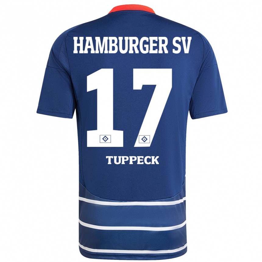 Niño Fútbol Camiseta Niklas Tuppeck #17 Azul Oscuro 2ª Equipación 2024/25