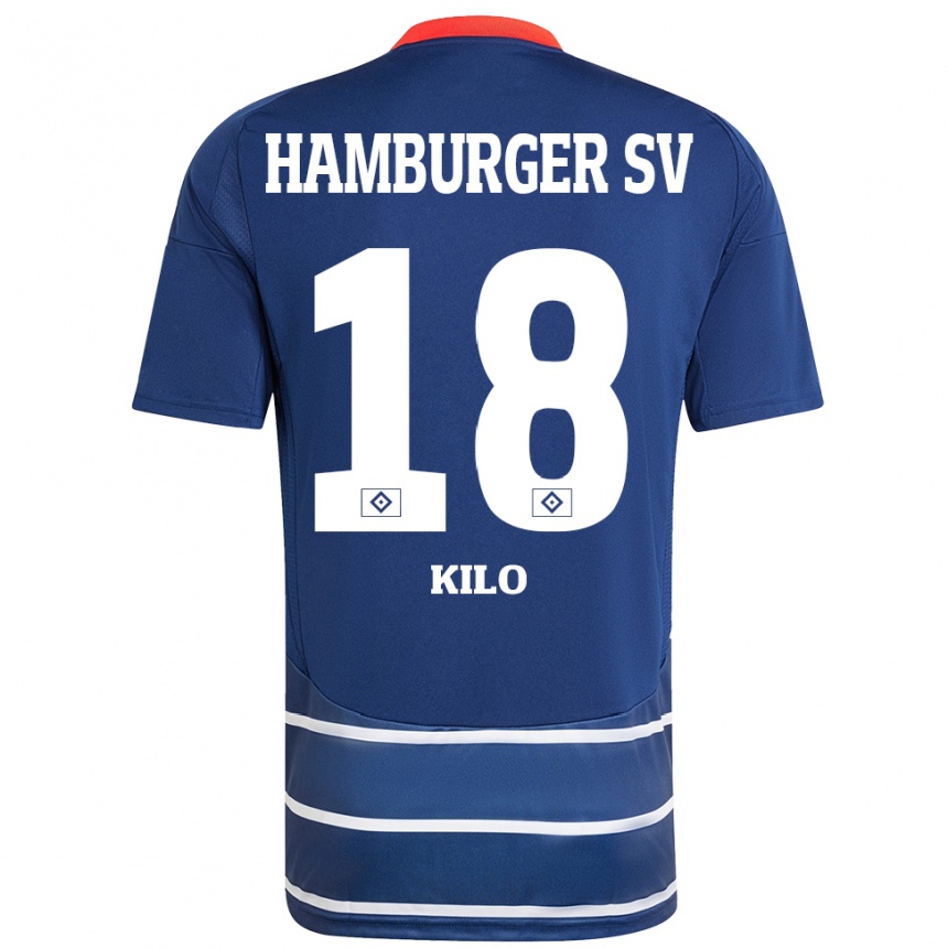 Niño Fútbol Camiseta Jesse Kilo #18 Azul Oscuro 2ª Equipación 2024/25