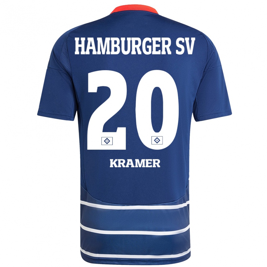 Niño Fútbol Camiseta Timon Kramer #20 Azul Oscuro 2ª Equipación 2024/25