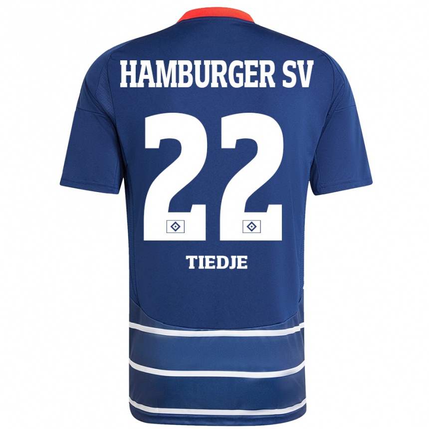 Niño Fútbol Camiseta Patrick Tiedje #22 Azul Oscuro 2ª Equipación 2024/25