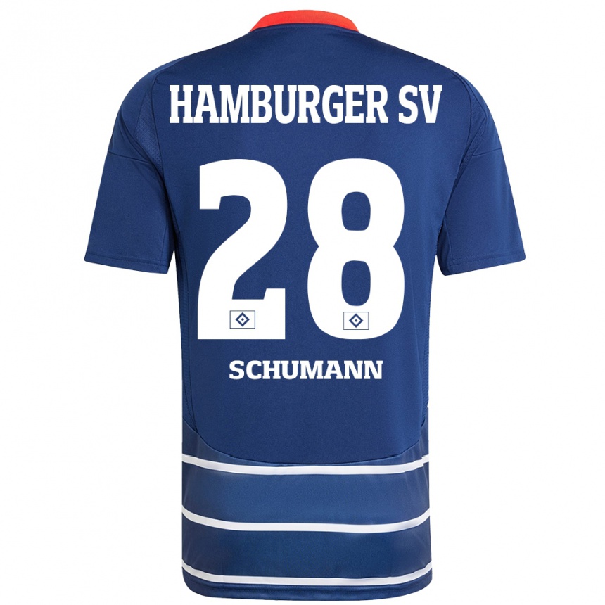 Niño Fútbol Camiseta Henri Maximilian Schümann #28 Azul Oscuro 2ª Equipación 2024/25