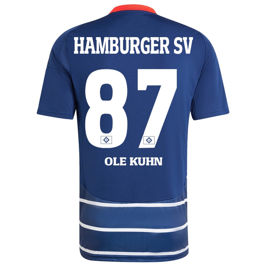 Niño Fútbol Camiseta Niklas Ole Kühn #87 Azul Oscuro 2ª Equipación 2024/25