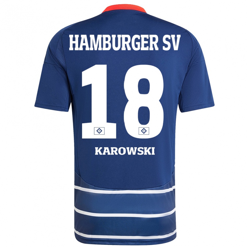 Niño Fútbol Camiseta Nele Karowski #18 Azul Oscuro 2ª Equipación 2024/25