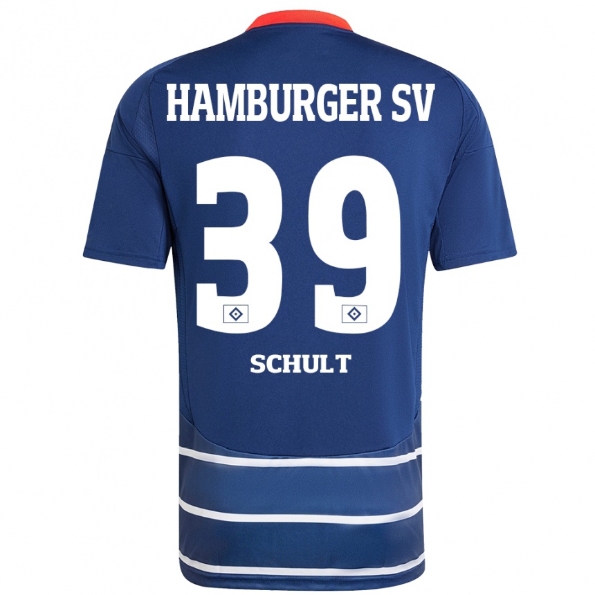 Niño Fútbol Camiseta Almuth Schult #39 Azul Oscuro 2ª Equipación 2024/25