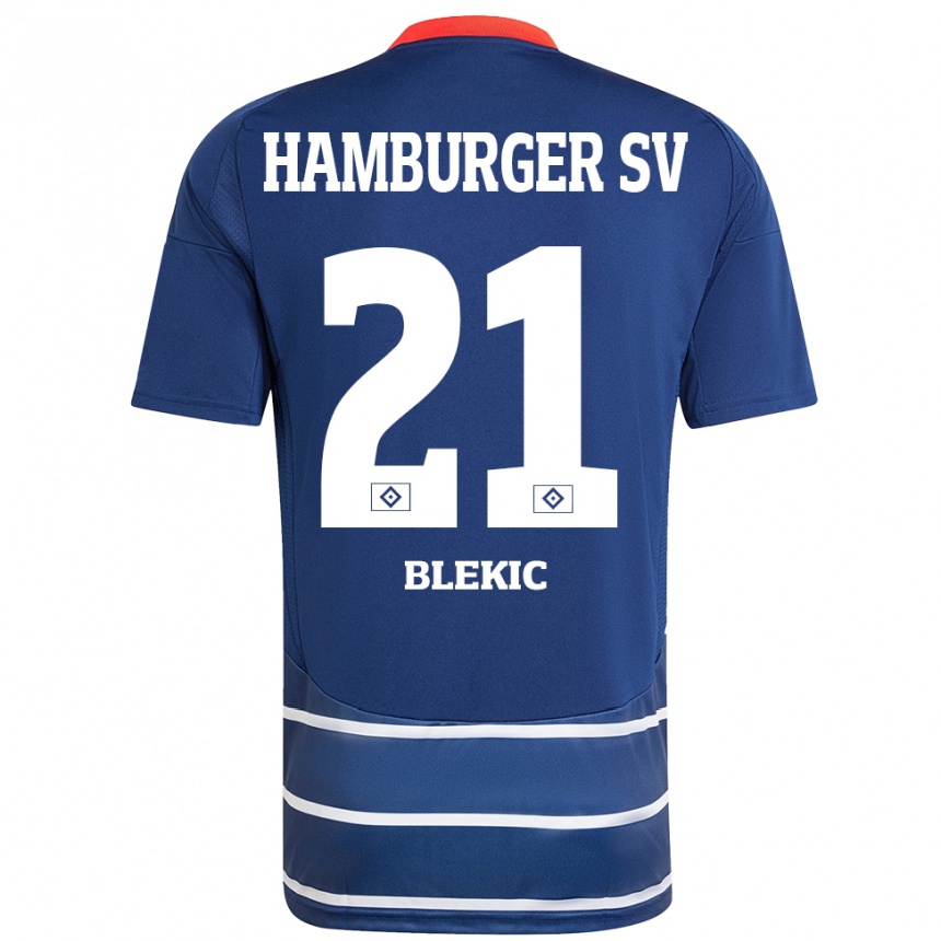 Niño Fútbol Camiseta Romeo Blekic #21 Azul Oscuro 2ª Equipación 2024/25