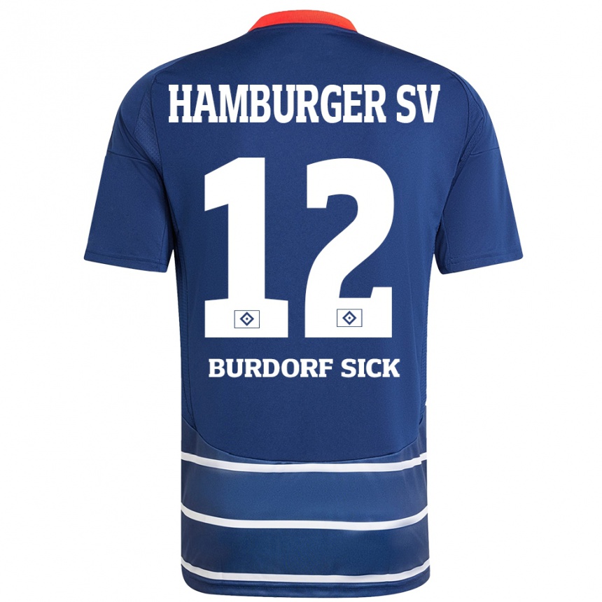 Niño Fútbol Camiseta Emma Burdorf-Sick #12 Azul Oscuro 2ª Equipación 2024/25