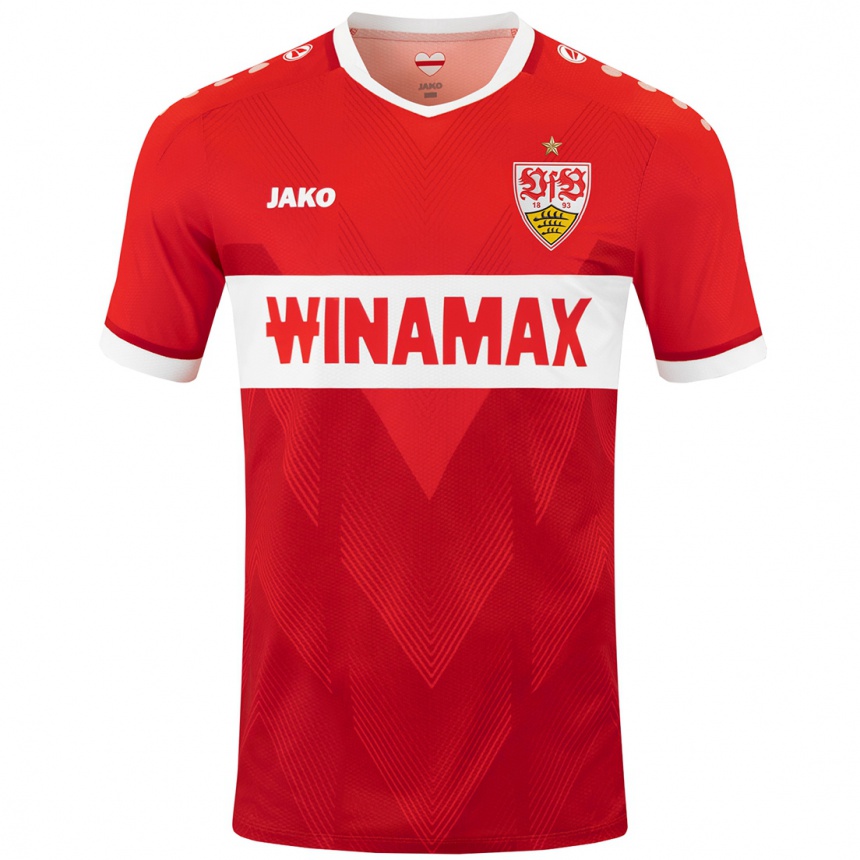 Niño Fútbol Camiseta Frans Krätzig #13 Rojo Blanco 2ª Equipación 2024/25