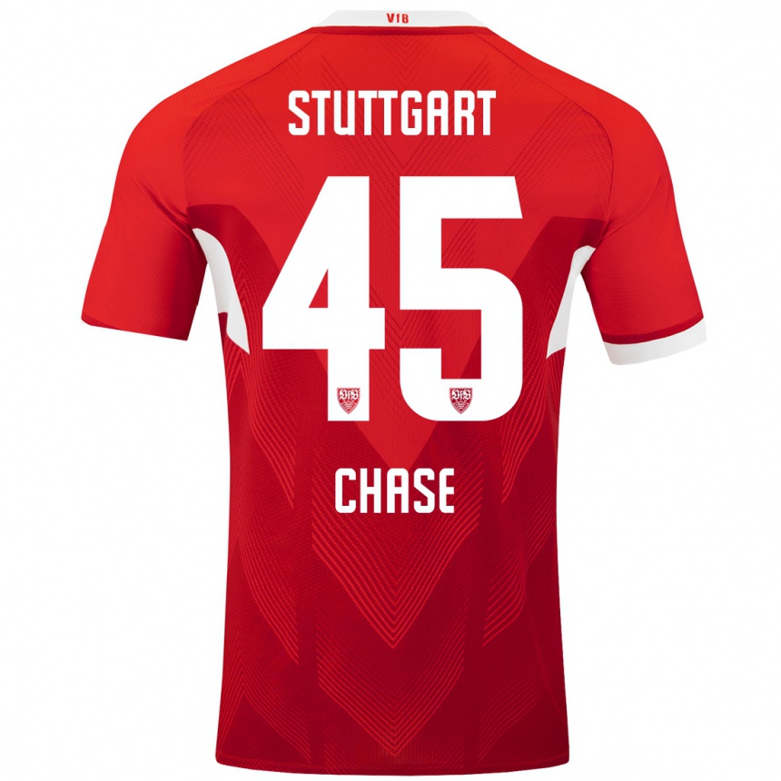 Niño Fútbol Camiseta Anrie Chase #45 Rojo Blanco 2ª Equipación 2024/25