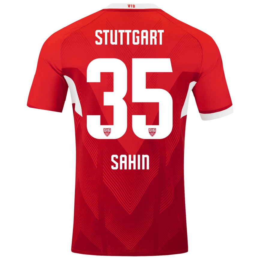 Niño Fútbol Camiseta Mehmet Sahin #35 Rojo Blanco 2ª Equipación 2024/25