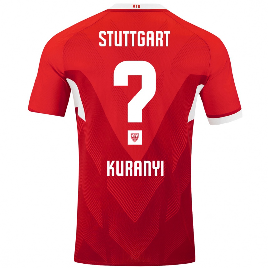 Niño Fútbol Camiseta Karlo Kuranyi #0 Rojo Blanco 2ª Equipación 2024/25