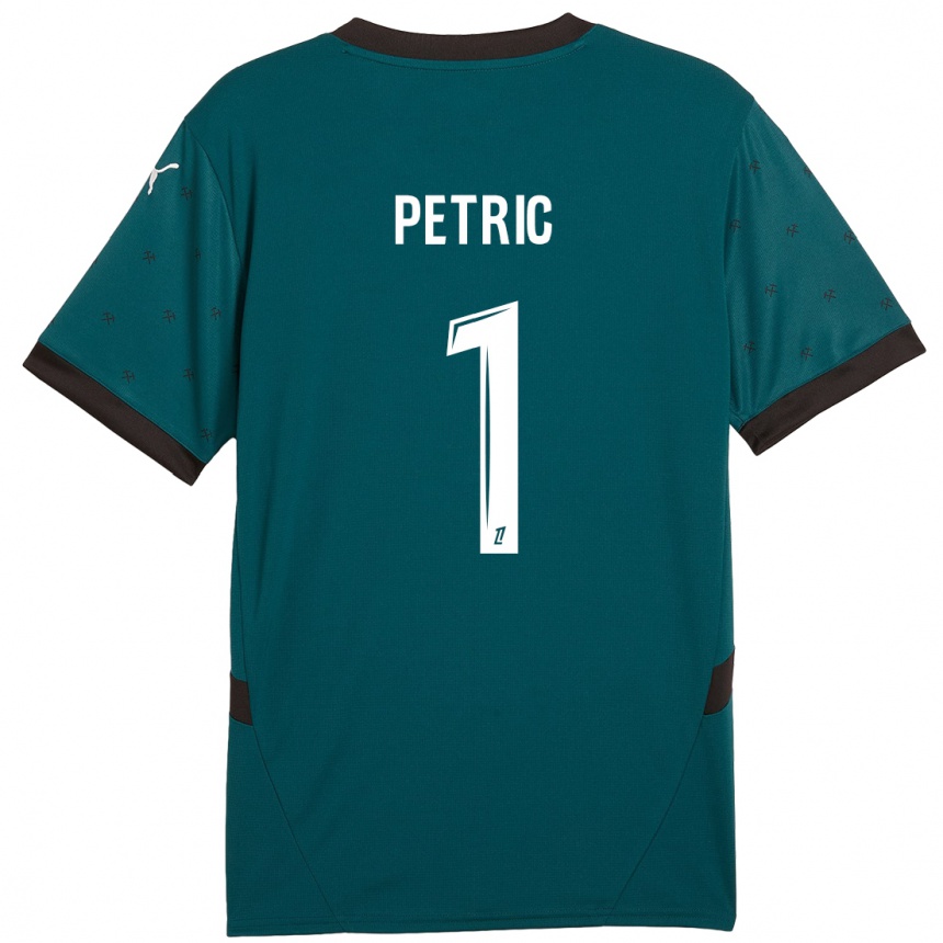 Niño Fútbol Camiseta Denis Petric #1 Verde Oscuro 2ª Equipación 2024/25