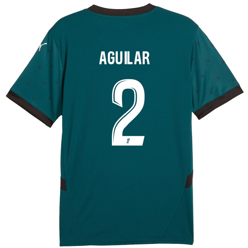 Niño Fútbol Camiseta Ruben Aguilar #2 Verde Oscuro 2ª Equipación 2024/25