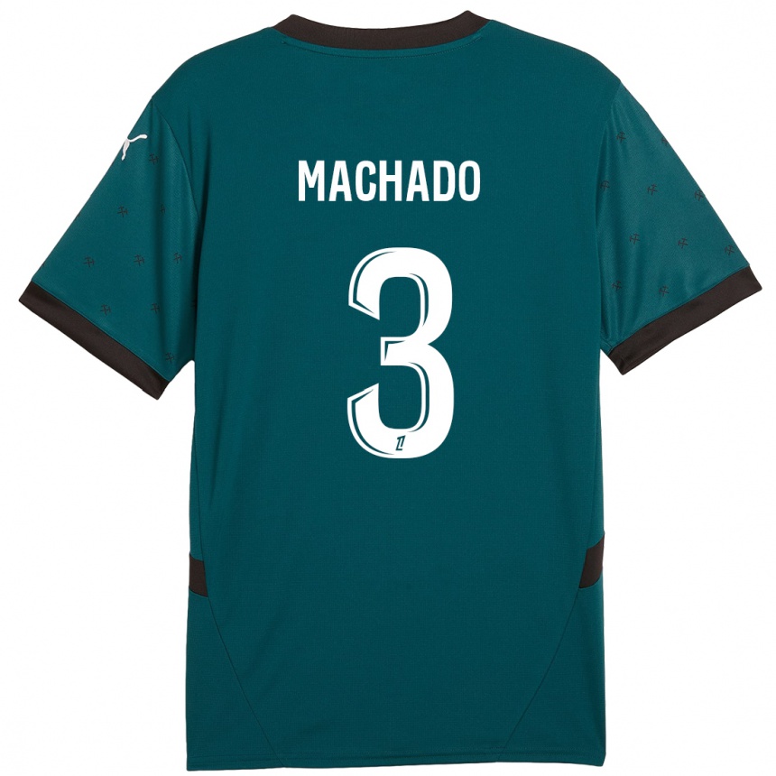 Niño Fútbol Camiseta Deiver Machado #3 Verde Oscuro 2ª Equipación 2024/25