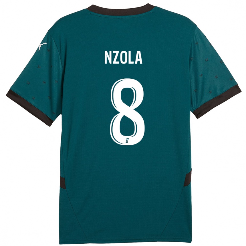 Niño Fútbol Camiseta M'bala Nzola #8 Verde Oscuro 2ª Equipación 2024/25