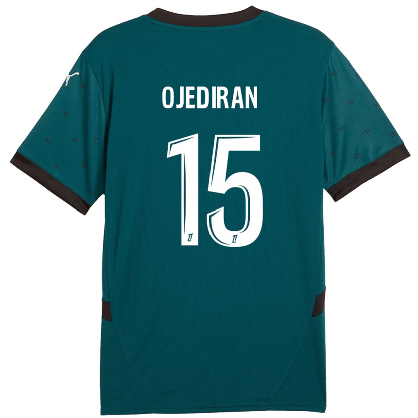 Niño Fútbol Camiseta Hamzat Ojediran #15 Verde Oscuro 2ª Equipación 2024/25